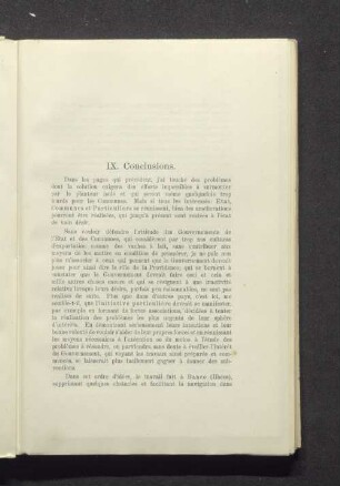 IX. Conclusions.