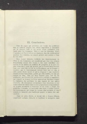 IX. Conclusions.