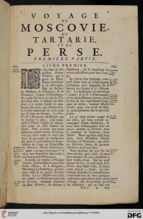 Voyage de Moscovie de Tartarie et de Perse: Première partie