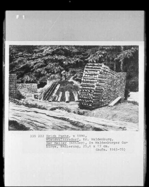 Der Meiler (Köhler, im Waldenburger Gebirge; Wüstewaltersdorf, Kreis Waldenburg)