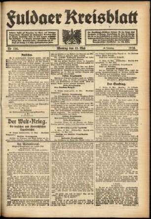 Ausgabe vom Montag, den 15. Mai 1916.