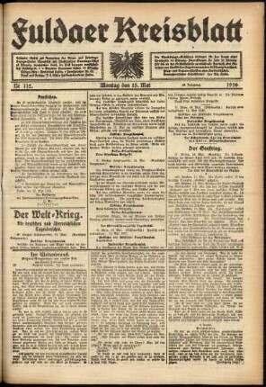 Ausgabe vom Montag, den 15. Mai 1916.