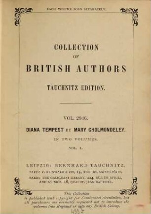 Diana Tempest, 1