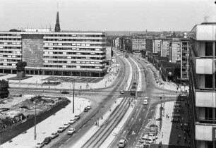 Chemnitz, Straße der Nationen, Kreuzung Karl-Marx-Allee