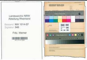 Entnazifizierung Werner Fritz , geb. 02.02.1919 (Ingenieur)