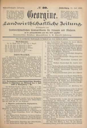 Achtundfünfzigster Jahrgang. No. 30. Insterburg, 24. Juli 1890.