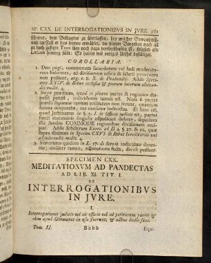 561-567, Sp. 120. De Interrogationibus in jure