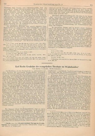 653-664 Karl Barths Geschichte der evangelischen Theologie im 19. Jahrhundert