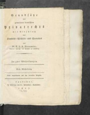 1: 1 : In zwei Abtheilungen