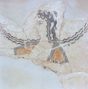 Wandmalerei. Tänzerin aus dem Megaron der Königin (Fragment), Knossos