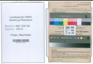 Entnazifizierung Maximilian Finger , geb. 10.10.1891 (Reg.Direktor)