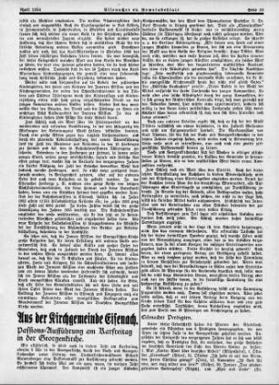Passions-Aufführung am Karfreitag in der Georgenkirche