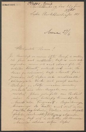 Brief an B. Schott's Söhne : 22.06.1892