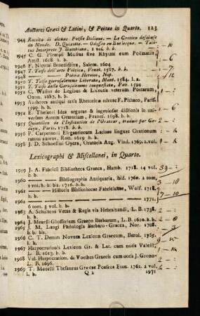 123-130, Lexicographi & Miscellanei, in Quarto.