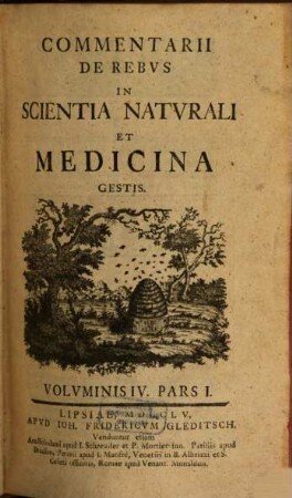 Commentarii de rebus in scientia naturali et medicina gestis, 4. 1755