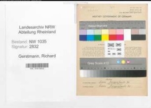 Entnazifizierung Richard Gerstmann , geb. 04.04.1895 (Chemotechniker)
