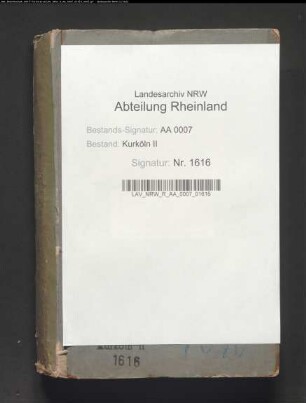 Schatzbuch der Gemeinden Ersdorf, Amt Neuenahr, Aldendorf, Gelsdorf, Ichendorf, Wonnersdorf, 1604, mit Nachträgen von 1648