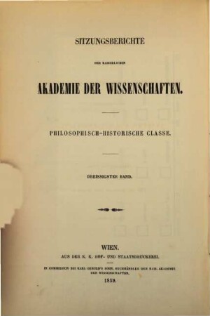 Sitzungsberichte. 30. 1859