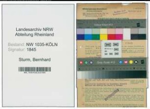 Entnazifizierung Bernhard Sturm , geb. 10.05.1901 (Ingenieur)