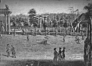 Der Lustgarten am Stadtschloß in Potsdam mit Havelbrücke