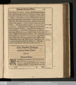 Die Vierdte Predigt/ auß dem Vatter Unser. Von der Dritten Bitte.