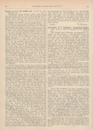191-192 [Rezension] Gunkel, Hermann, Ein Vorläufer Jesu
