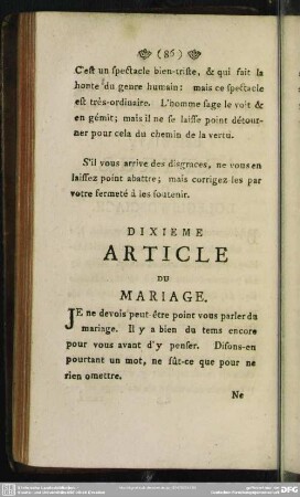 Dixieme Article Du Mariage