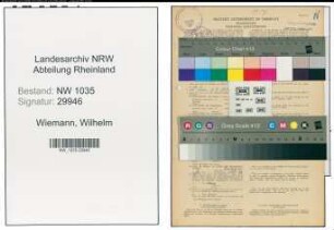 Entnazifizierung Wilhelm Wiemann , geb. 09.03.1911 (Steiger)