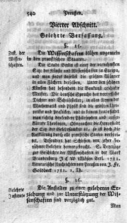 Vierter Abschnitt. Gelehrte Verfassung
