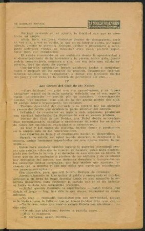 IV Las noches del Club de los Nobles