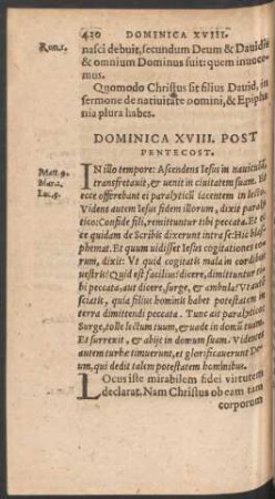 Dominica XVIII. Post Pentecost.