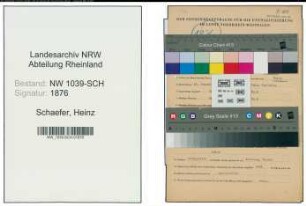 Entnazifizierung Heinz Schaefer , geb. 24.12.1919 (Polizeibeamter)