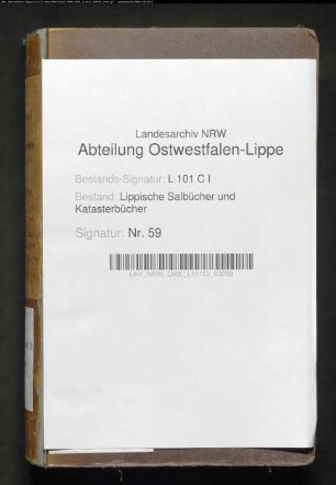 Salbuch der ehem. Vogtei Detmold von 1854, Bd. 3 (Duplikat)