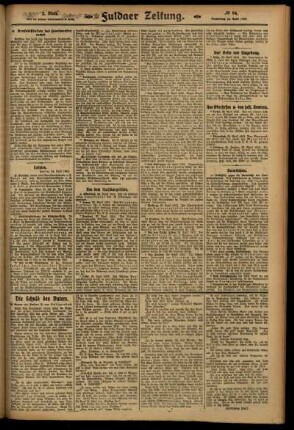 Zweite Ausgabe vom Donnerstag, den 24. April 1913.