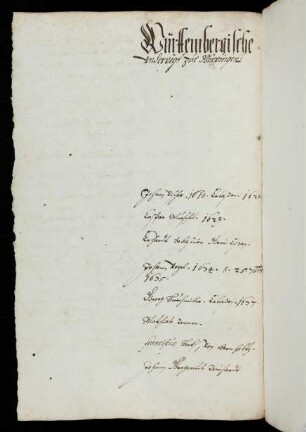 56v-57r Württembergische Untervögte in Göppingen (1610-1736)
