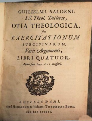 Otia theologica