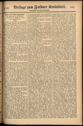 Dritte Ausgabe vom Samstag, den 10. November 1900.