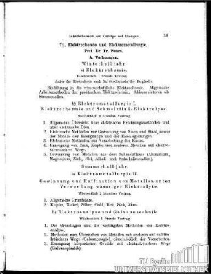 71. Elektrochemie und Elektrometallurgie