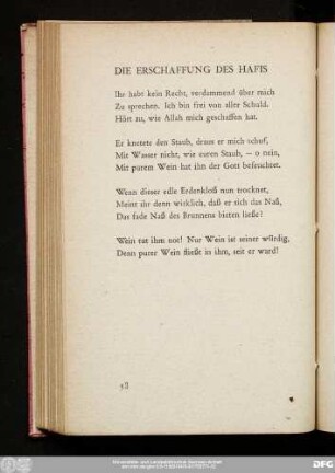 Die Erschaffung Des Hafis