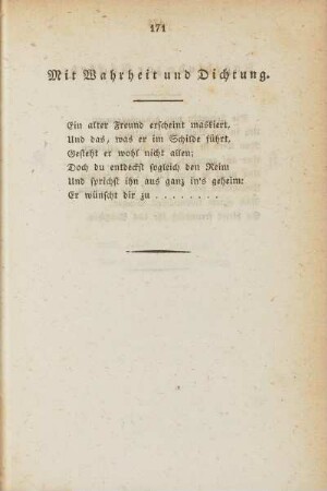 Mit Wahrheit und Dichtung.