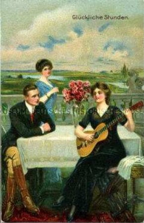 Gruppe auf einem Balkon