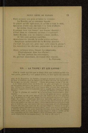 XIV. --- LA TAUPE ET LES LAPINS