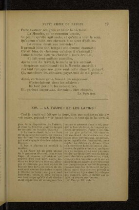 XIV. --- LA TAUPE ET LES LAPINS