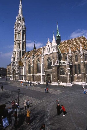 Budapest - Mathiaskirche : Mathiaskirche auf dem Burgberg. Aufgenommen in Budapest 2001