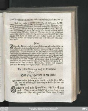 Am ersten Sonntage nach der Trinitatis. 1 Joh. 4, 16-21. Das selige Bleiben in der Liebe.