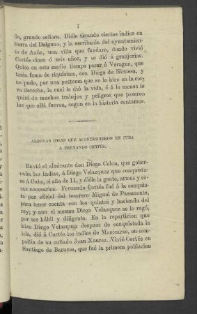 Algunas Cosas Que Acontescieron En Cuba A Fernando Cortes