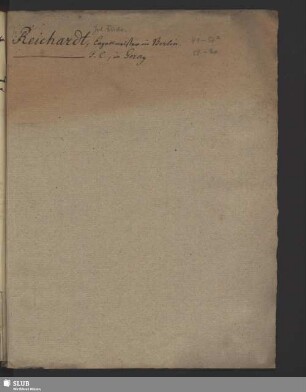 Nr. 52-57a. Reichardt, Johann Friedrich