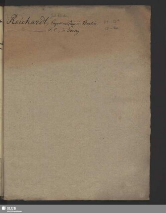 Nr. 52-57a. Reichardt, Johann Friedrich