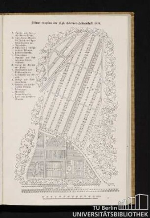 Situationsplan der Kgl. Gärtner-Lehranstalt 1874.