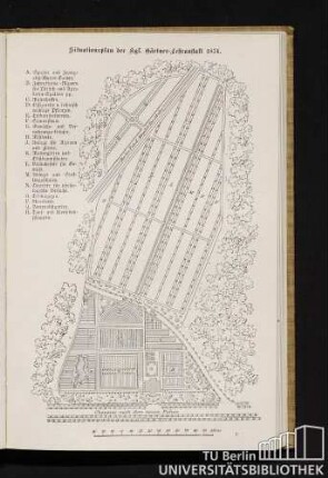 Situationsplan der Kgl. Gärtner-Lehranstalt 1874.